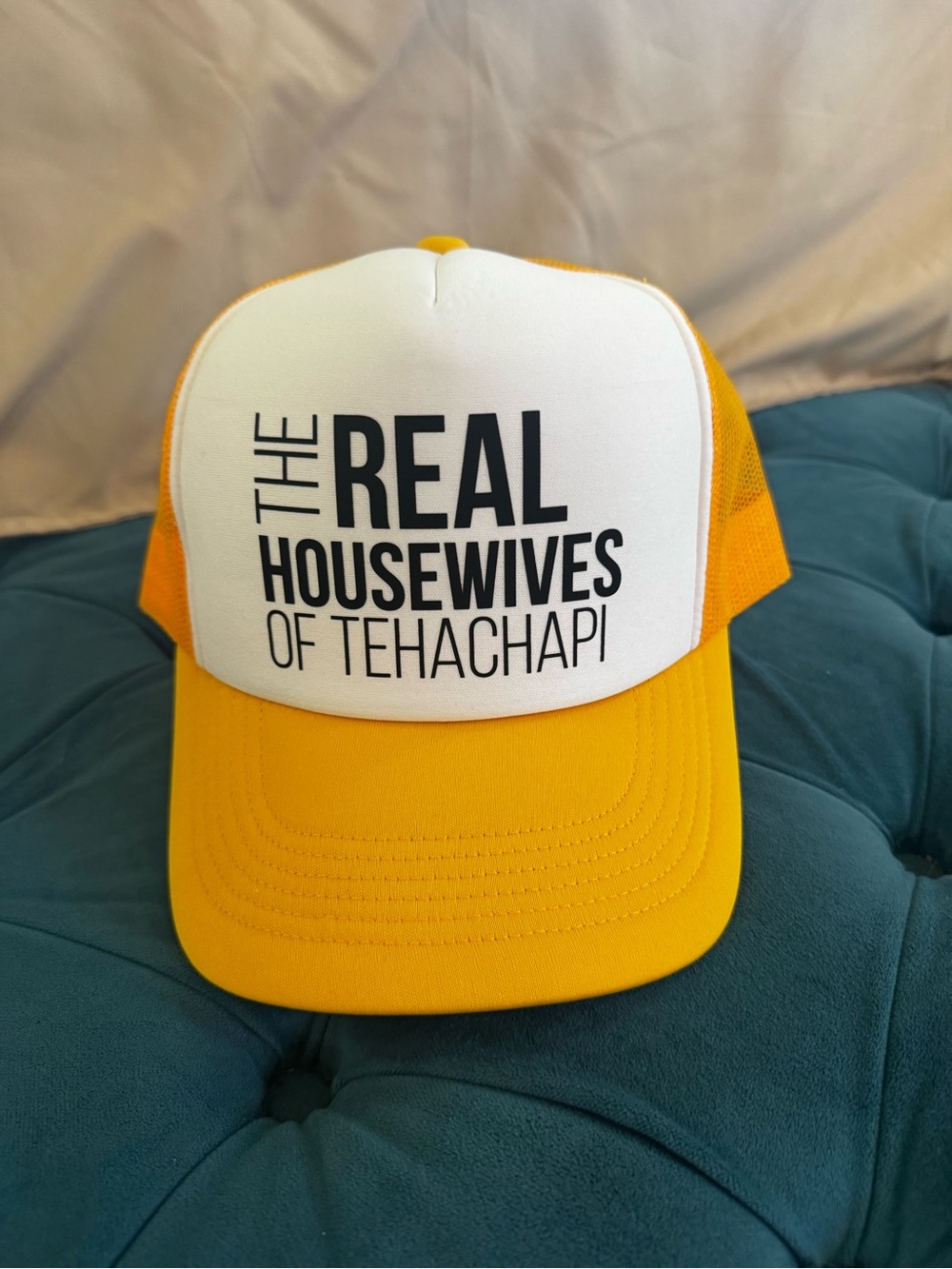 The Real Housewives of Tehachapi Yellow & White Trucker Hat